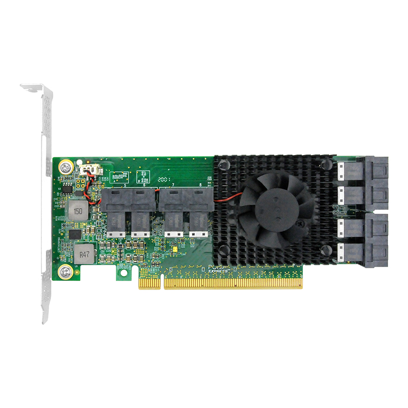 STC8748-8I PCIe x16 转 八口NVMe