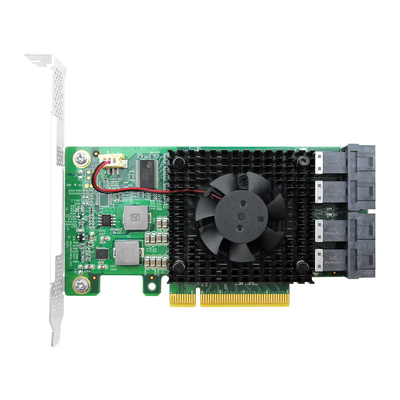 STC8747L-4I PCIe x8 转 四口NVMe