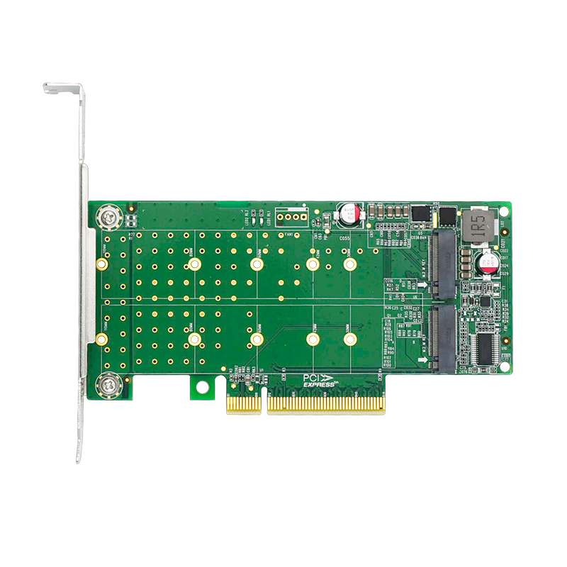 STC PE482 PCIe x8 转 双口M.2 NVMe