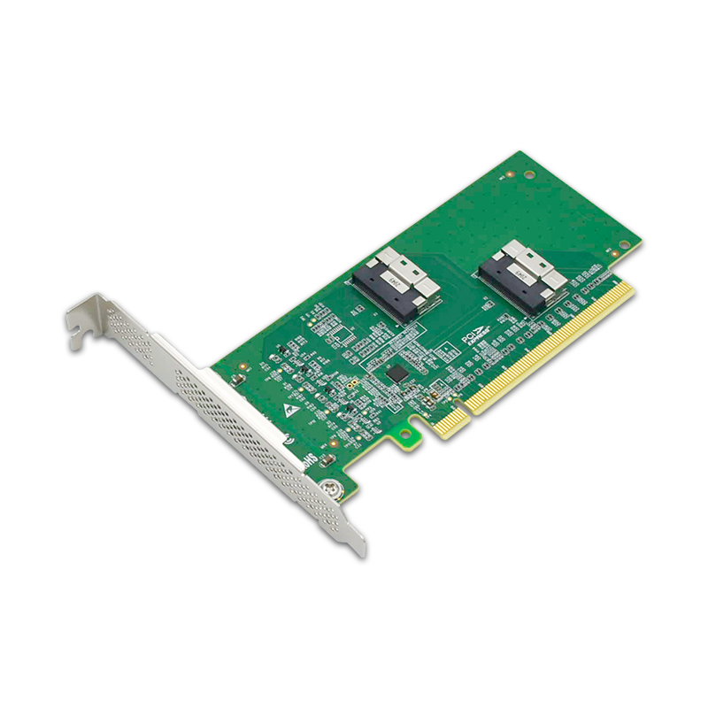 XIC PE4165-4I  PCIe 4.0 x16 to Two SlimSAS SFF-8654 8i Adapter